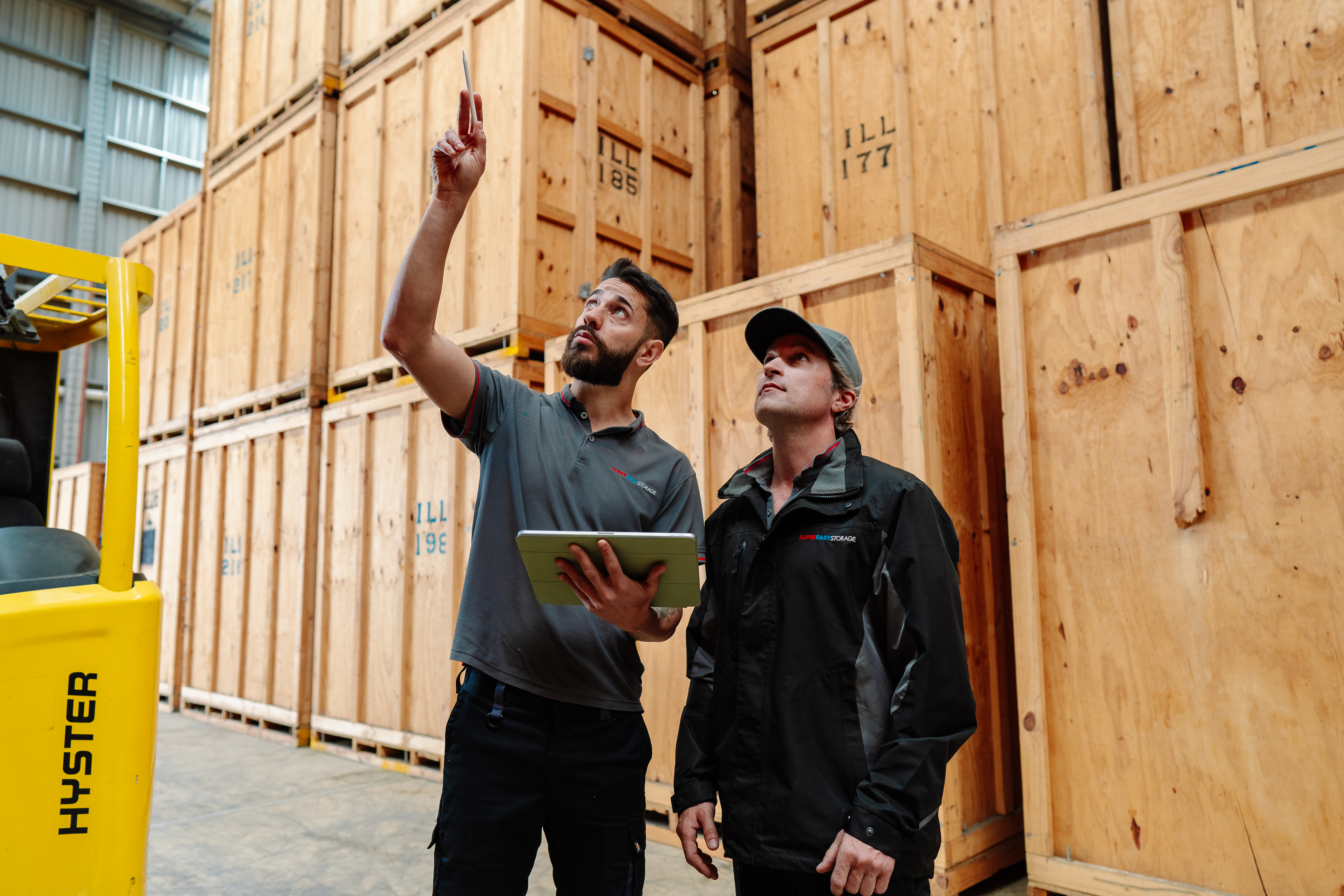 Super Easy Storage team delivering mobile storage